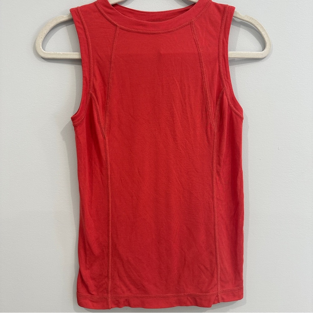 Zuda Women's Ribbed Yoga Tank Top  (XXS) Orange